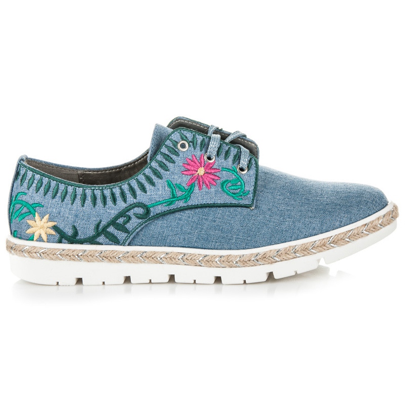 Kylie Scarpe da donna con ricamo blu