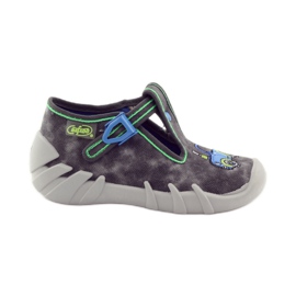 Ciabatte da bambino Befado 110p316 trattore blu grigio verde