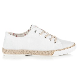 Kylie Espadrillas stringate bianca