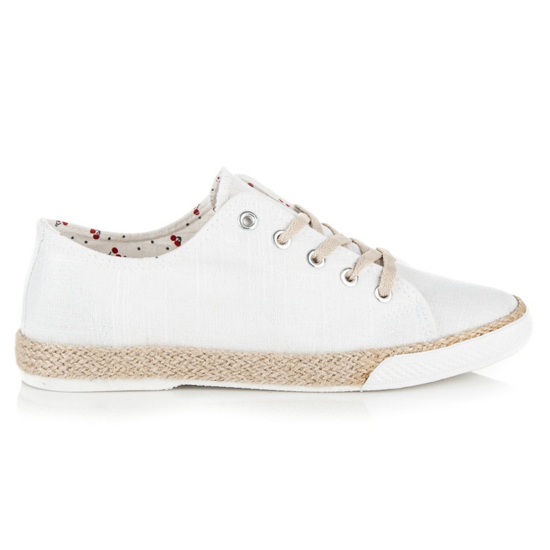 Kylie Espadrillas stringate bianca