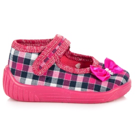 Reweks Scarpe con fiocco blu navy rosa