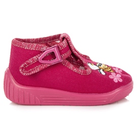 Reweks Pantofole rosa con un'ape