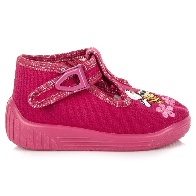 Reweks Pantofole rosa con un'ape