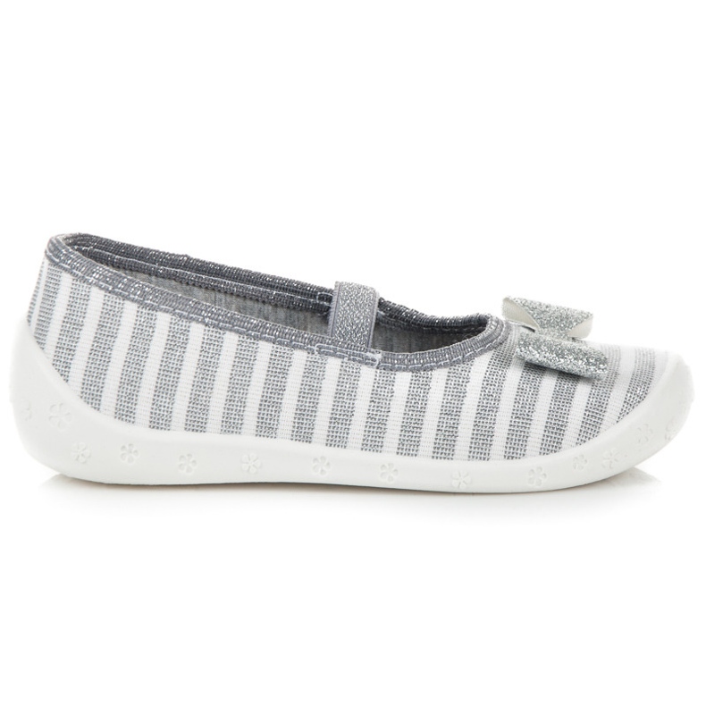 Reweks Ballerine a righe fatte in casa grigio