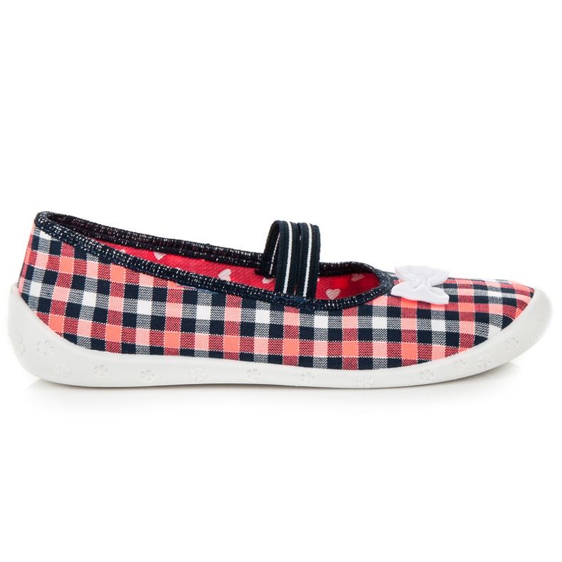 Reweks Scarpe a scacchi da bambina rosso