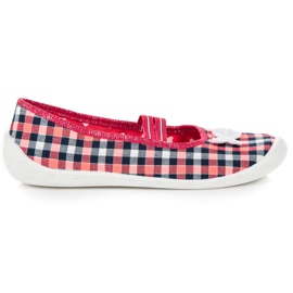 Reweks Scarpe a scacchi da bambina rosa