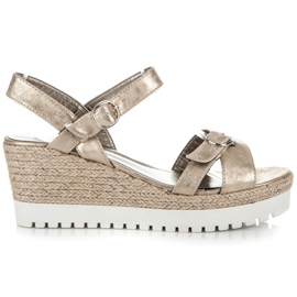 Kylie Sandali espadrillas dorati d'oro