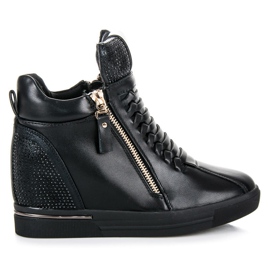 Sneakers nere con cerniera nero