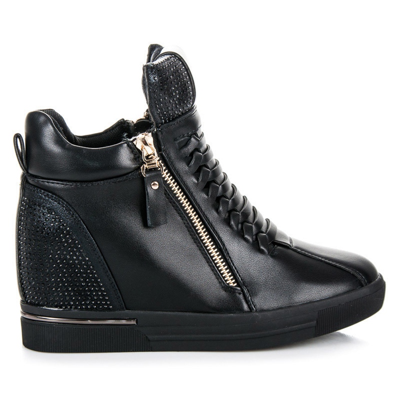 Sneakers nere con cerniera nero