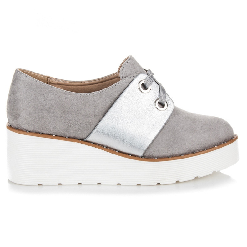 Seastar Scarpe brogue legate sulla piattaforma grigio