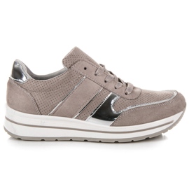 Seastar Scarpe in camoscio sulla piattaforma grigio