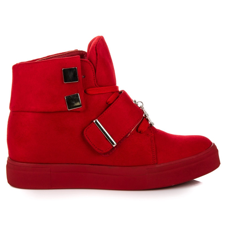 Seastar Sneakers con zeppa in camoscio rosso