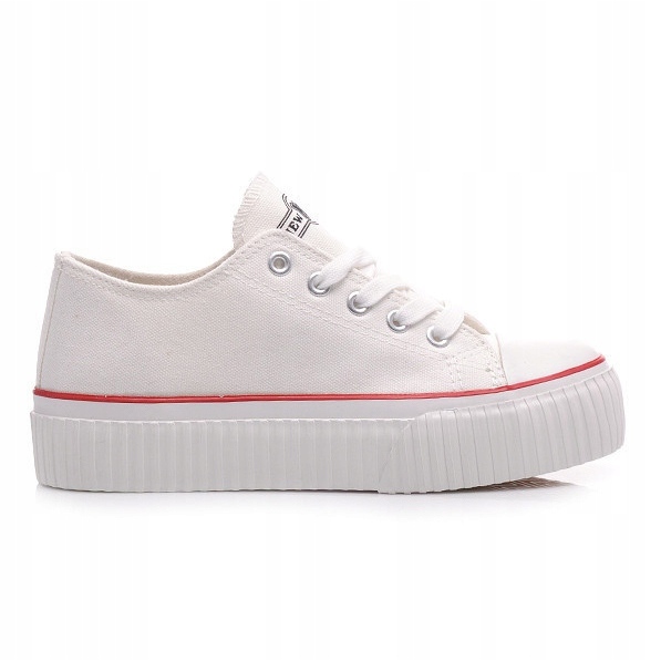 New Age Scarpe da ginnastica sulla piattaforma come Creepers bianca