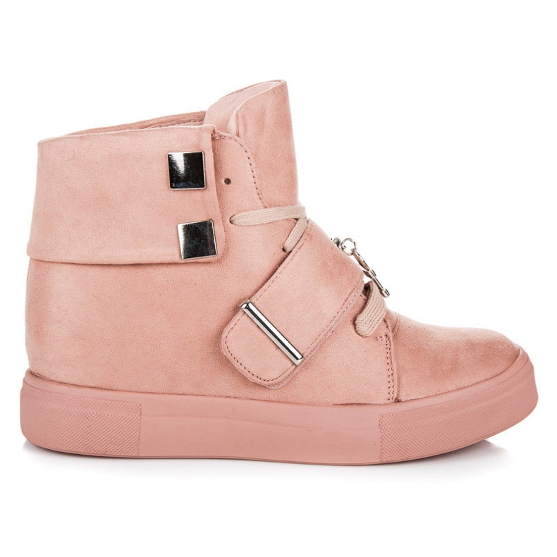 Seastar Sneakers con zeppa in pelle scamosciata rosa