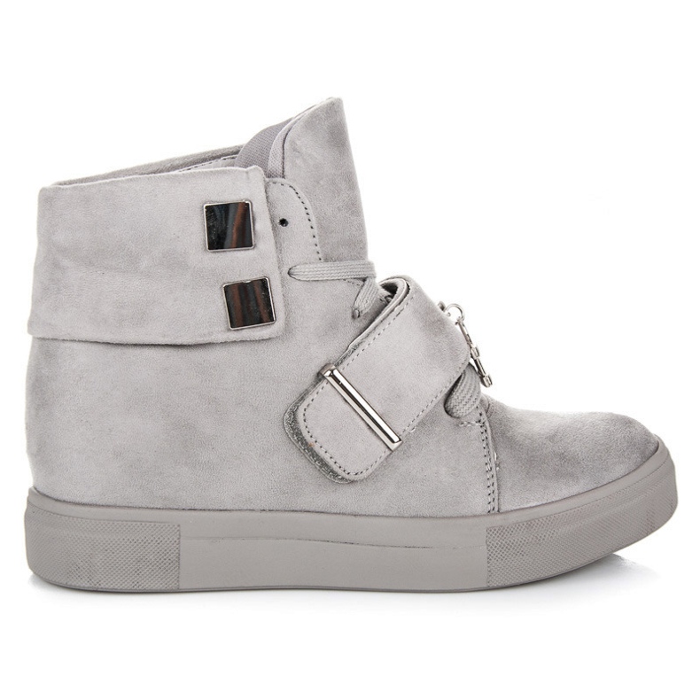 Seastar Sneakers con zeppa in pelle scamosciata grigio