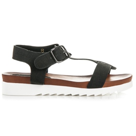 Vinceza Sandali neri con plateau nero