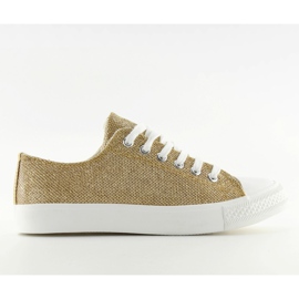 Sneakers da donna in oro T-1717 oro d'oro
