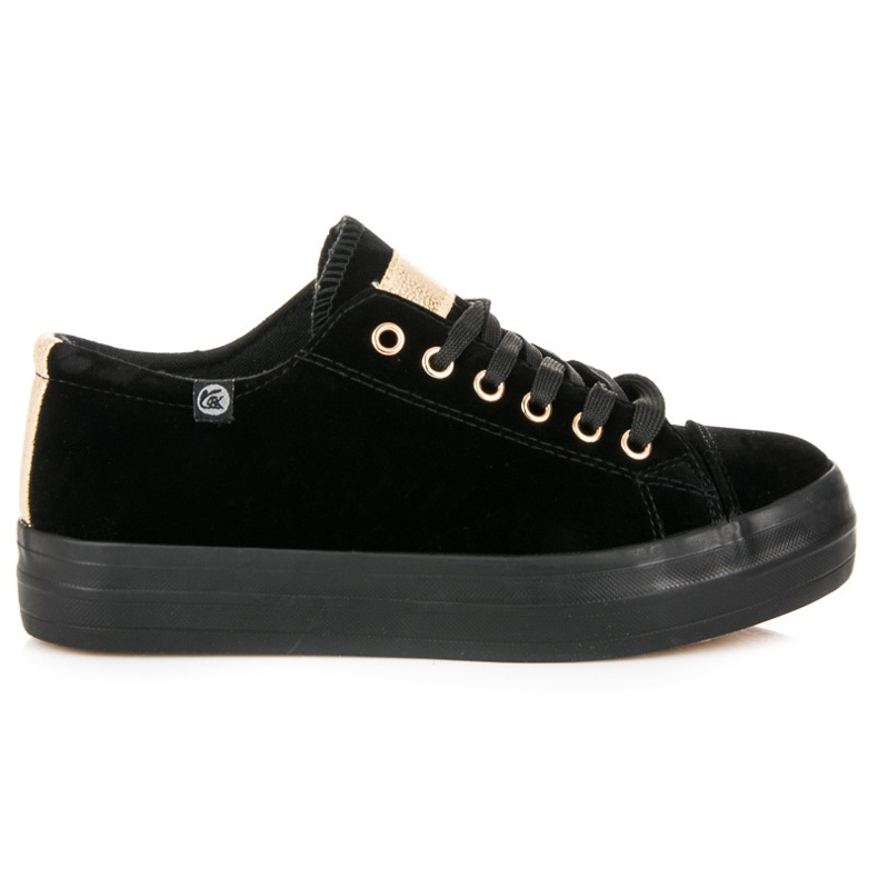 Tony Sneakers In Velluto Sulla Piattaforma nero