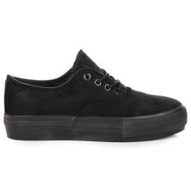 L&H Sneakers stringate sulla piattaforma nero