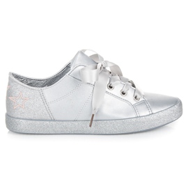 L&H Scarpe da ginnastica legate con un nastro grigio