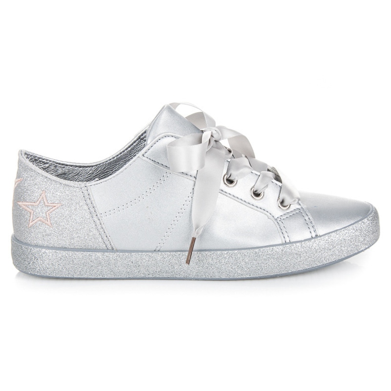 L&H Scarpe da ginnastica legate con un nastro grigio