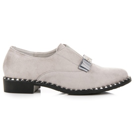 Vices Scarpe in camoscio con fiocco grigio