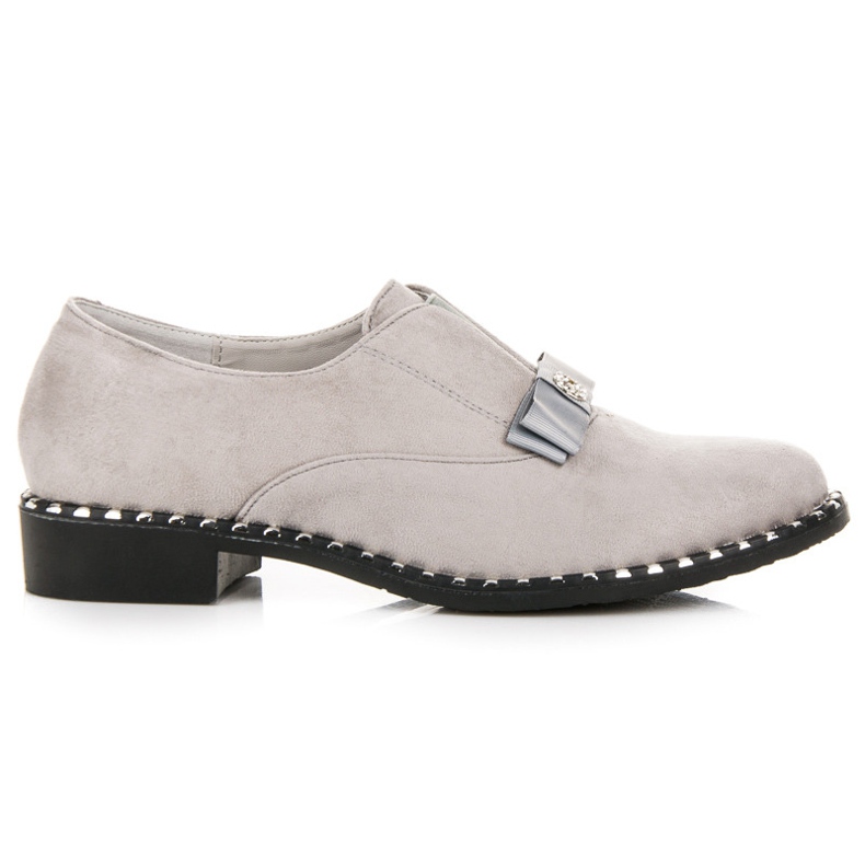 Vices Scarpe in camoscio con fiocco grigio