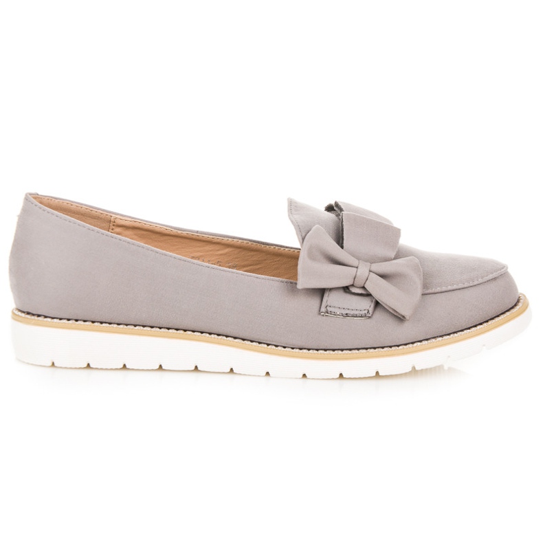 Vices Scarpe basse con fiocco grigio