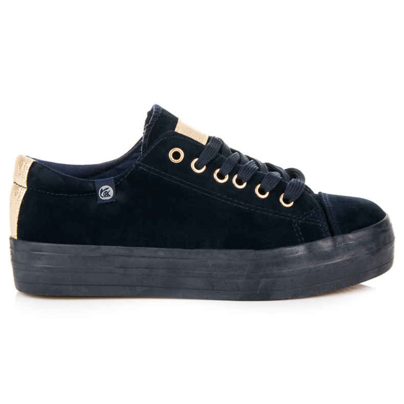 Tony Sneakers In Velluto Sulla Piattaforma blu
