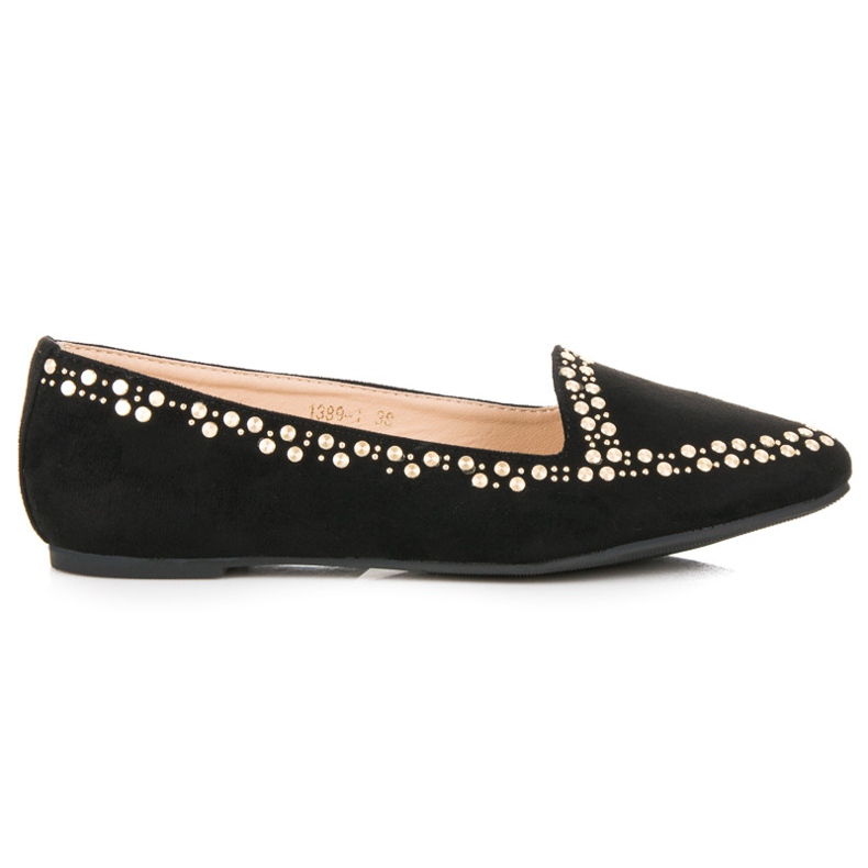 Vices Ballerine in camoscio nero
