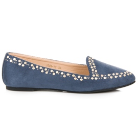 Vices Ballerine in camoscio blu