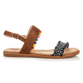 Kylie Sandali bassi con fibbia multicolore