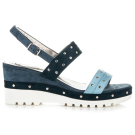 Kylie Sandali con zeppa con getti blu