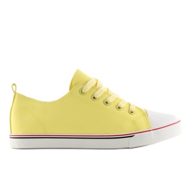 Sneakers da donna gialle, faccia gialla XL01p Beige giallo
