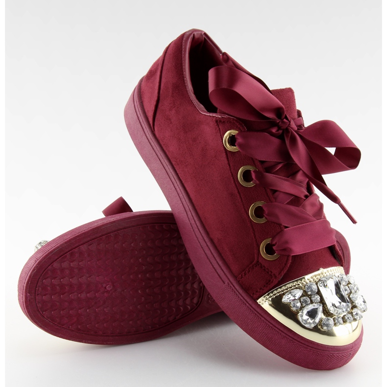 Sneakers Con Pietre Bordeaux 6192 Rosse multicolore