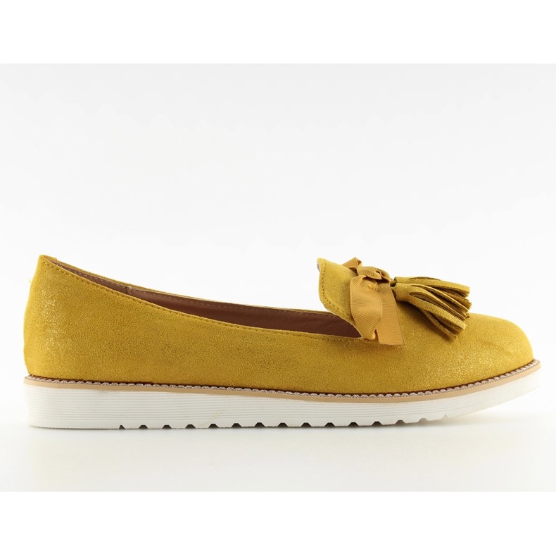 Mocassini da donna con frange giallo 7214 Giallo
