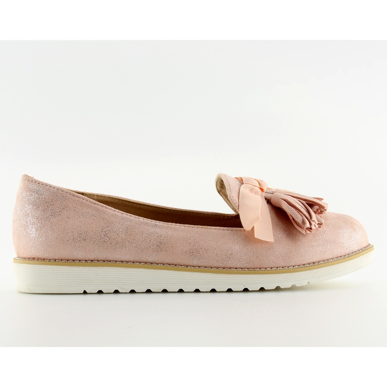 Mocassini da donna con nappine rosa 7214 Rosa