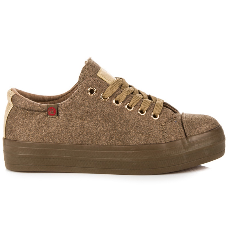 Tony Sneakers In Velluto Sulla Piattaforma verde