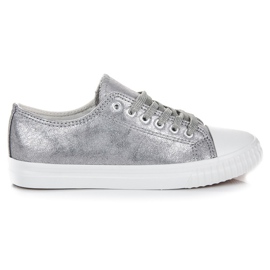 L&H Scarpe da ginnastica argento grigio