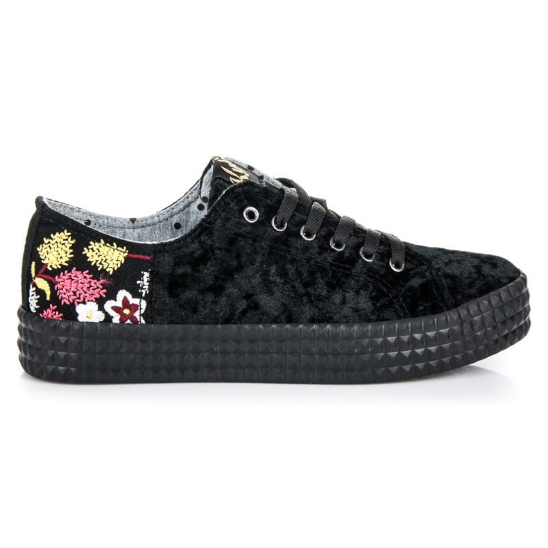 Kylie Sneakers in velluto nero