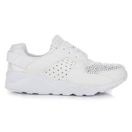 Kylie Scarpe sportive con cristalli bianco