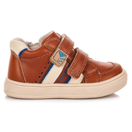 American Club Stivali marroni su velcro marrone