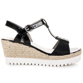 Kylie Sandali espadrillas con zeppa nero