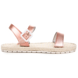 Vinceza Sandali Piatti Con Fibbia rosa