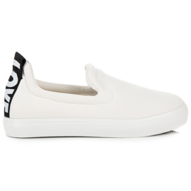 Camo Sneakers slip-on Love bianco