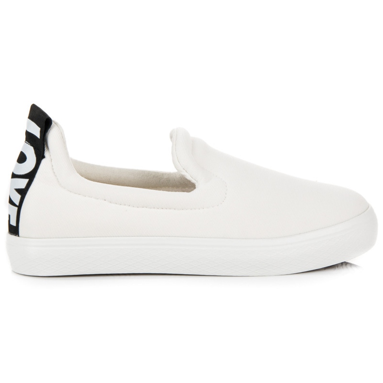 Camo Sneakers slip-on Love bianca