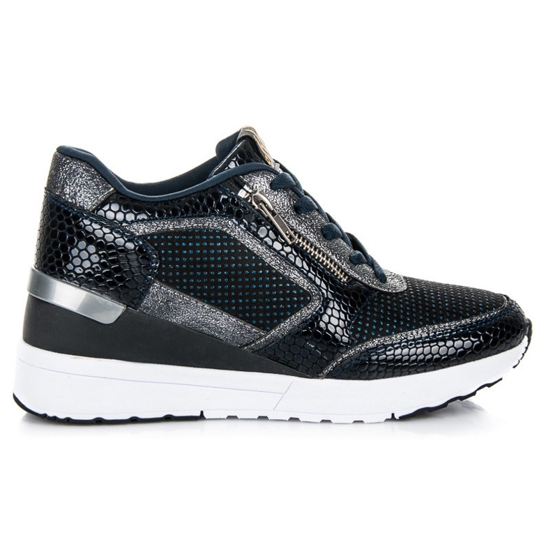Kylie Scarpe sportive su una zeppa blu navy