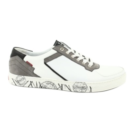Scarpe sportive in pelle Badura 3361 bianche bianca nero grigio