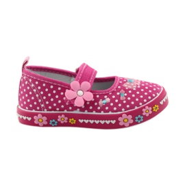 American Club Sneaker americane a pois rosa bianca