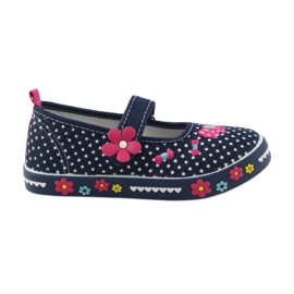 American Club Sneakers con sottopiede in pelle americana a pois blu navy rosa bianco